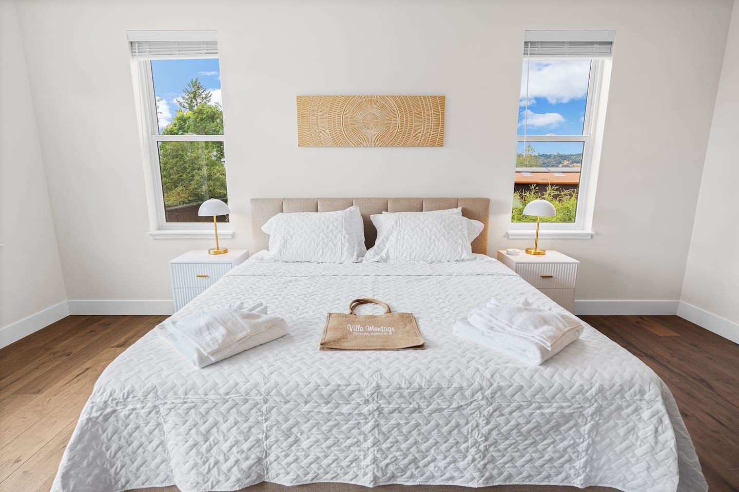 Serene bedroom inside Villa Montage